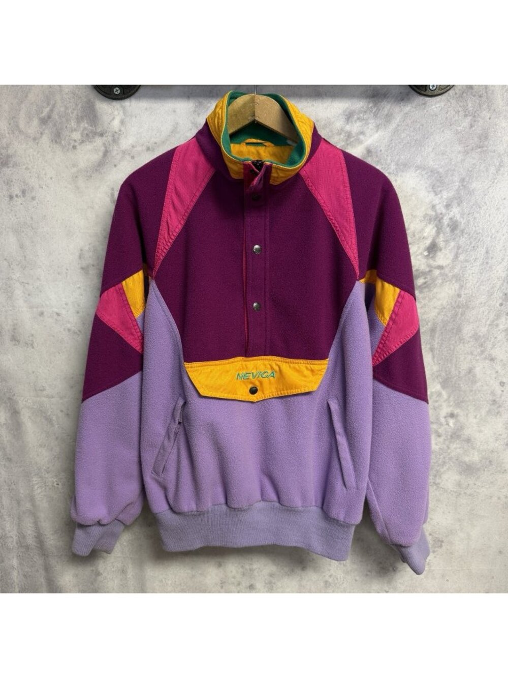 Nevica Jacket Adult Small Colorful Milpa Fleece Layering Anorak Ski Retro